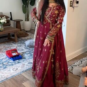 Maria B NEW 3 Piece Embroidered Raw Silk Suit | SF-EF25-27